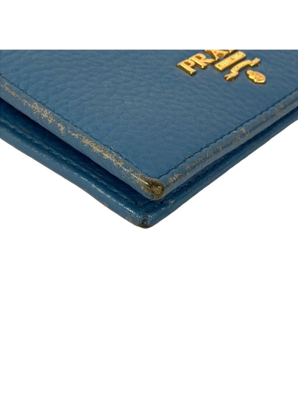 Prada Bifold Wallet Light Blue Leather - Picture 6 of 6